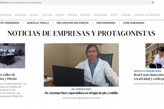 Especialista en cirugía de pie y tobillo